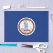 Patriottisch tissuepapier met vlag Virginia, Veren (Craft)