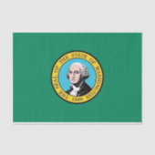 Patriottisch tissuepapier met vlag Washington Staa (Voorkant)