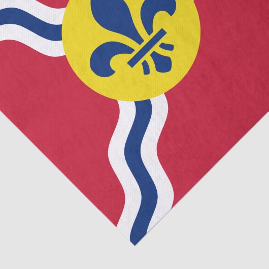 Patriottisch tissuepapier, vlag van St. Louis, VS Tissuepapier (Detail)