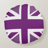 Patriottisch toneelkussen van de Britse vlag Rond Kussen (Achterkant)