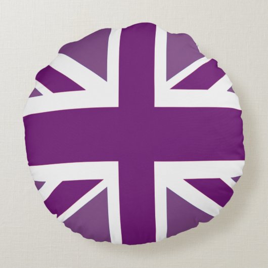 Patriottisch toneelkussen van de Britse vlag Rond Kussen (Achterkant)