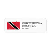 Patriottisch | TRINIDAD TOBAGO Flag Etiket (Voorkant)