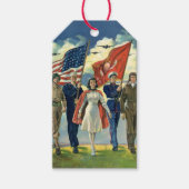  Patriottisch, trots militair personeel Heros Cadeaulabel (Voorkant)