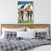 Patriottisch, trots militair personeel Heros Canvas Afdruk (Insitu (Slaapkamer))