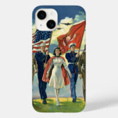 Patriottisch, trots militair personeel Heros Case-Mate iPhone Case (Achterkant)