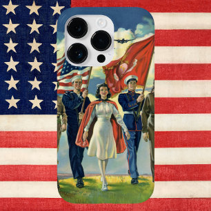  Patriottisch, trots militair personeel Heros Case-Mate iPhone Case