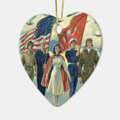  Patriottisch, trots militair personeel Heros Keramisch Ornament (Links)