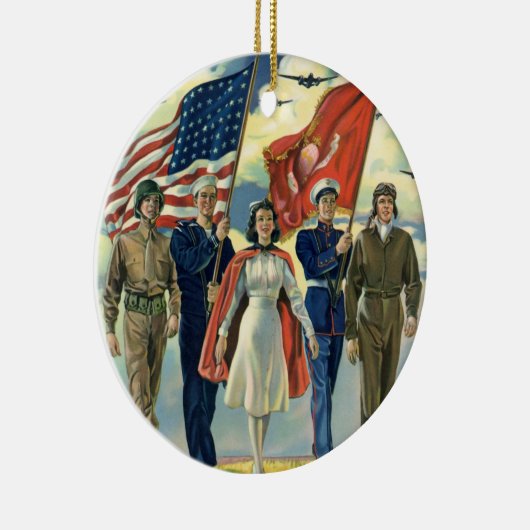  Patriottisch, trots militair personeel Heros Keramisch Ornament (Rechts)