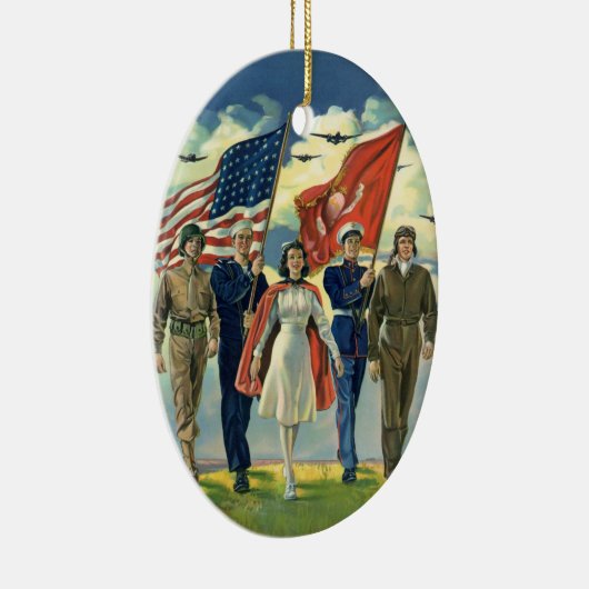  Patriottisch, trots militair personeel Heros Keramisch Ornament (Rechts)