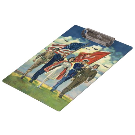  Patriottisch, trots militair personeel Heros Klembord (Gekanteld)