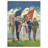  Patriottisch, trots militair personeel Heros Klembord (Achterkant)