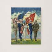  Patriottisch, trots militair personeel Heros Legpuzzel (Verticaal)