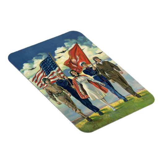  Patriottisch, trots militair personeel Heros Magneet (Rechterzijde)