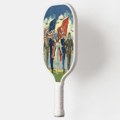  Patriottisch, trots militair personeel Heros Pickleball Paddle (Links)