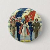 Patriottisch, trots militair personeel Heros Ronde Button 5,7 Cm (Voorkant)