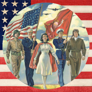  Patriottisch, trots militair personeel Heros Ronde Sticker