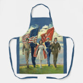  Patriottisch, trots militair personeel Heros Schort (Voorkant)
