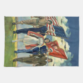  Patriottisch, trots militair personeel Heros Theedoek (Horizontaal)