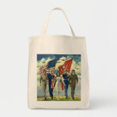  Patriottisch, trots militair personeel Heros Tote Bag (Voorkant)
