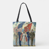  Patriottisch, trots militair personeel Heros Tote Bag (Achterkant)