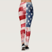 Patriottisch Trots om Amerikaans te zijn | Vlag 4  Leggings (Achterkant)