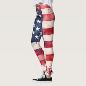 Patriottisch Trots om Amerikaans te zijn | Vlag 4  Leggings (Links)