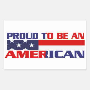 Patriottisch Trots om een Amerikaan te zijn Rechthoekige Sticker