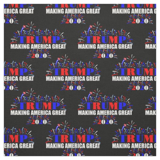 Patriottisch Trump 2020 Fireworks-patroon Stof (Swatch)