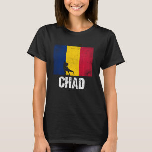 Patriottisch Tsjaad Afrika Dinosaurus Afrikaans La T-shirt