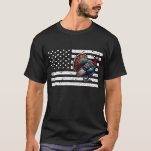 Patriottisch Turkije Amerikaanse vlag Thanksgiving T-shirt