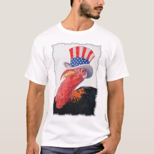Patriottisch Turkije met sterren en stripes bovena T-shirt