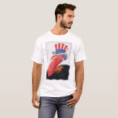 Patriottisch Turkije met sterren en stripes bovena T-shirt (Voorkant volledig)