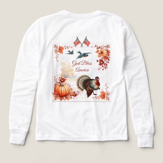 Patriottisch Turkije Thanksgiving Kinder (Achterkant)