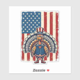 Patriottisch Turkije Vlag Vintage Gravure Shirt De Sticker