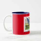 patriottisch tweekleurige koffiemok (Links)