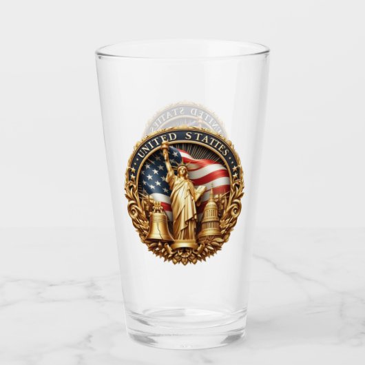 Patriottisch Type Drinkglas Glas (Voorkant)