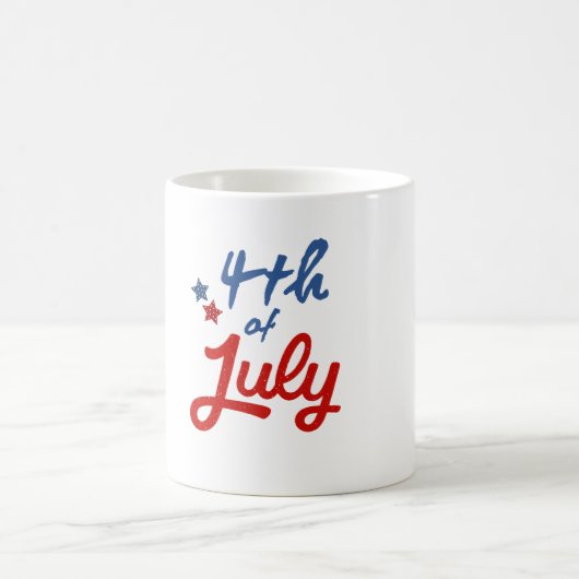 Patriottisch typografisch ontwerp van 4 juli - Red Koffiemok (Center)