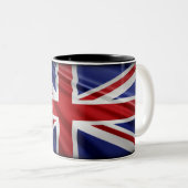 Patriottisch, Unieschandk, Unievlag, Britse vlag Tweekleurige Koffiemok (Voorkant rechts)