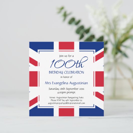 patriottisch | UNION JACK Custom | ELKE LEEFTIJD V Kaart (Staand voorkant)