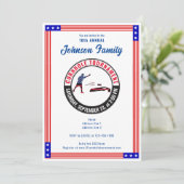 Patriottisch US Flag Sack Toss Cornhole Toernooi Kaart (Staand voorkant)