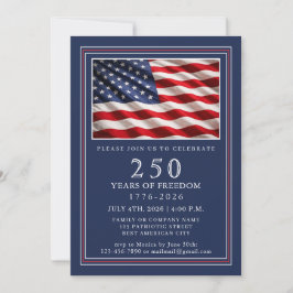 Patriottisch USA 250e verjaardagsfeest Kaart