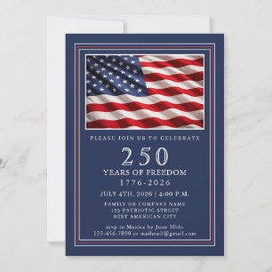 Patriottisch USA 250e verjaardagsfeest Kaart