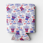 Patriottisch USA 4 van juli Blikjeskoeler (Achterkant)