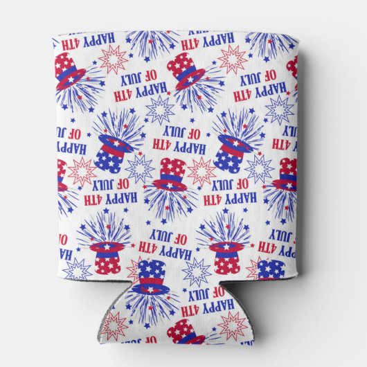 Patriottisch USA 4 van juli Blikjeskoeler (Achterkant)