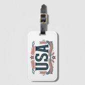 Patriottisch, USA Bagagelabel (Voorkant (verticaal))