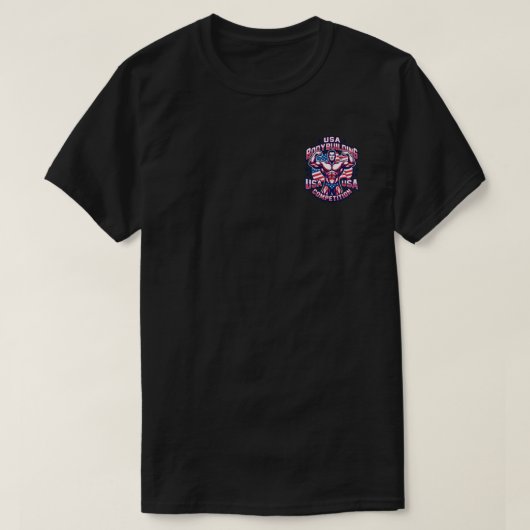 Patriottisch USA Bodybuilding T-shirt (Design voorkant)