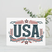 Patriottisch, USA Feestdagenkaart (Staand voorkant)