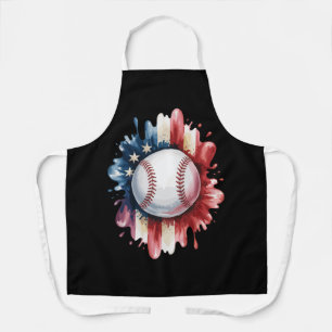 Patriottisch USA-honkbal Amerikaanse vlag vintage  Schort