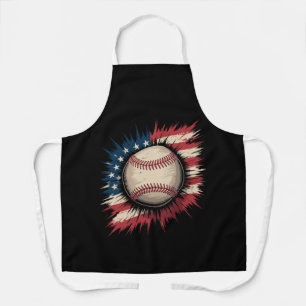 Patriottisch USA-honkbal Amerikaanse vlag vintage  Schort