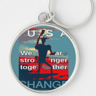 Patriottisch USA Hoop Grafisch Kunstontwerp Sleutelhanger